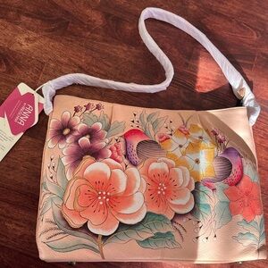 ANUSCHKA Floral Hand-Painted Bag